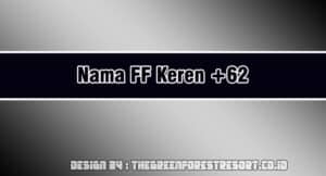 Cover Nama FF Keren 62