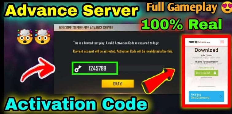 Kode Aktivasi FF Advance Server Yang Valid